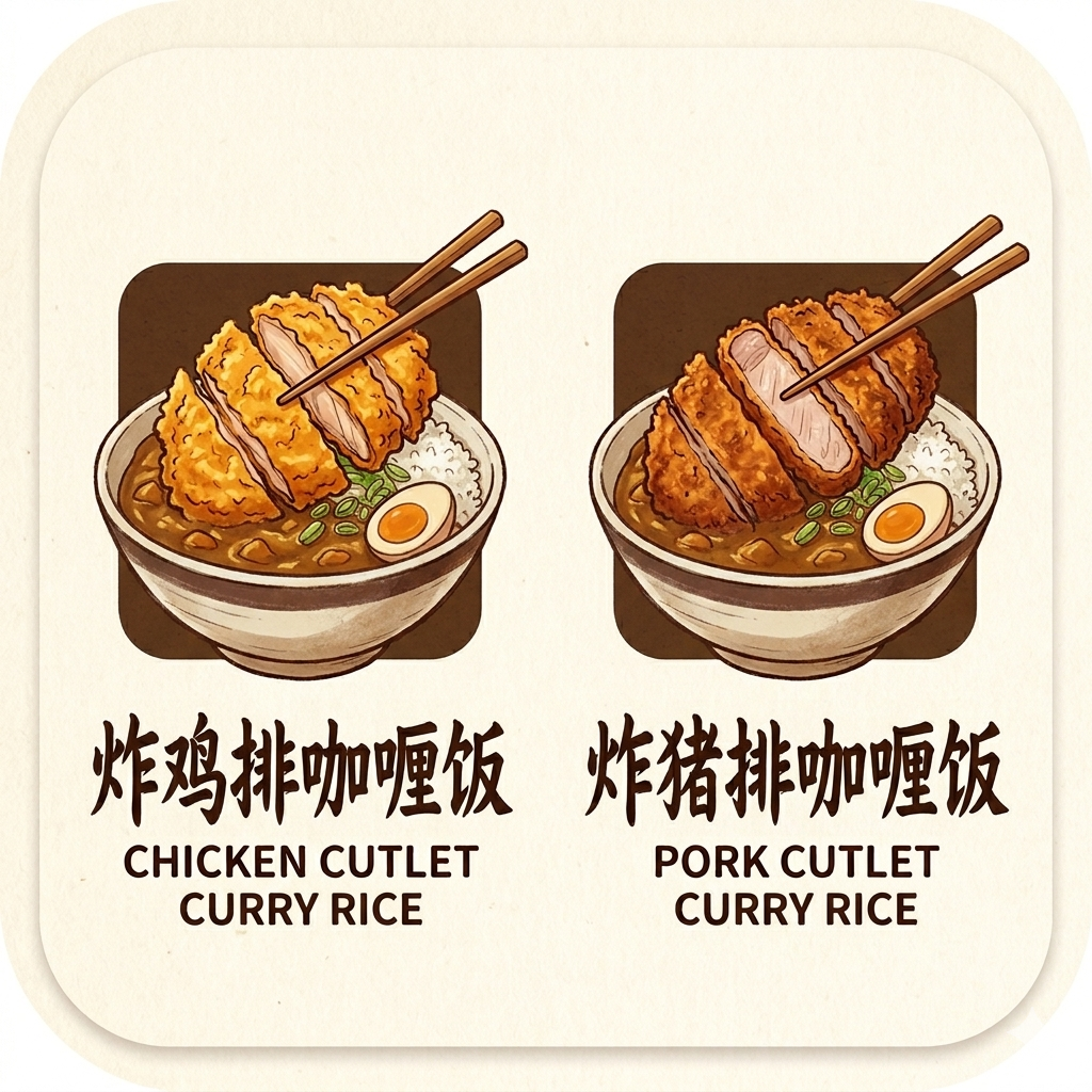 Crispy Chicken & Pork Cutlet Rice